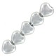 Cuentas de vidrio Czech Corazón 6mm - Crystal labrador full 00030/27000